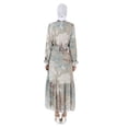 thumbnail image 5 of Beige - Ecru - Floral - Crew neck - Fully Lined - Modest Dress - Refka, 5 of 5