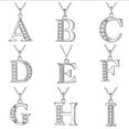 thumbnail image 1 of Jiaroswwei Initial Necklace 26 Letters Rhinestones Unisex Exquisite Electroplated Necklace for Mothers Day, 1 of 8