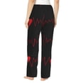 thumbnail image 3 of Balery Cardiogram and Heart print Women's Pajama Pants,Ultra Lightweight Pjs,Lounge Pant-Large, 3 of 9