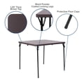 thumbnail image 4 of Bowery Hill Modern 34" Square Plastic Bi-Fold Table in Brown, 4 of 8