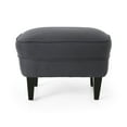 thumbnail image 2 of GDF Studio Jaxen Indoor Fabric Club Chair and Ottoman Set, Gray and Dark Brown, 2 of 12