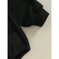 thumbnail image 6 of Bagilaanoe  Baby Girl Oversized Romper Sweatshirt Newborn Long Sleeve Bodysuits Letter Print Pullover 3M 6M 12M 18M 24M Infant Casual Tee Tops, 6 of 9