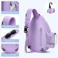 thumbnail image 4 of Bolsa de tenis KAVIGOR con capacidad para 2 raquetas impermeables para mujer, color morado, 4 of 6