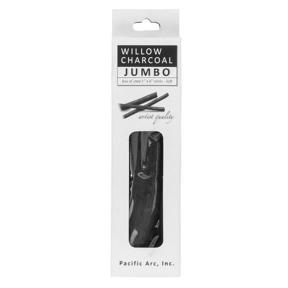 Pacific Arc - Artist Vine Charcoal, Medium, Black 12 Pieces, Artist Vine Charcoal Sticks, Medium and Smooth Drawing Charcoal
