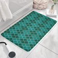 thumbnail image 3 of Teal Gold Checkerboard Checkered Flannel Non Slip Door Rugs,Washable Door Mats Indoor,Decorative Door Mats,Dirt-Resistant and Absorbent Doormat for Entrance,Bedroom,Kitchen,Bathroom,23.5"x16", 3 of 5