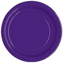 Dark Purple Paper Dessert Plates, 7in, 20ct