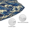 thumbnail image 5 of Cauagu Japanese Water Wave Print Pillow Covers with Envelope Closure,1PC Pillow Cases Decorative Pillow Case for Bed & Couch, Pillows Not Included-20"x30", 5 of 6