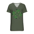 thumbnail image 4 of Ohufall Womens Short Sleeve St. Patricks Day Tops Cute Shamrock Printed Tee Shirts V Neck Casual Tunic Tops for Women, 4 of 4
