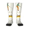 thumbnail image 1 of Fotbe Golf Icons And Golfer Calcetas Divertidas Estampadas para Hombre y Mujer, Calcetas de Algodón hasta la Rodilla para Caminar, Correr, Enfermería y Embarazo, 1 of 6