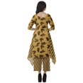thumbnail image 4 of Moomaya Printed Asymmetric Kurti Pant Set Chanderi Women Ethnic Wear Plus Size, 4 of 6
