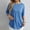 Blue, variant on Itsame Womens Long Sleeve Blouse, Casual Crewneck Solid Comfy Pullover T-Shirt Blue S