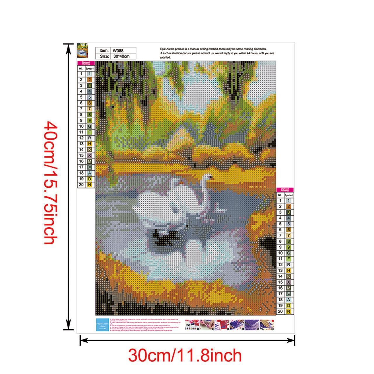 Full Drill 5d Diamond Painting Embroidery Cross Stitch Kit Animal And Flowers Walmart Com Walmart Com