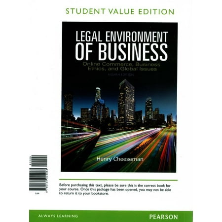 Legal Environment Of Business Online Commerce Ethics