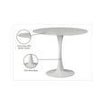 thumbnail image 2 of Meridian Furniture Holly 36" Round Faux Marble Top Dining Table with White Base, 2 of 4
