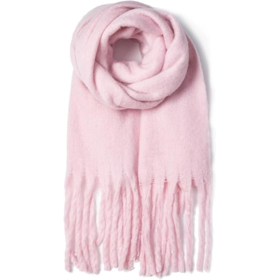 Women's Scarf Big Colorful Thick Blanket Wrap Winter Oversized Warm Chunky