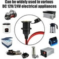 thumbnail image 3 of mistyhony 12V/24V Fixed Thread Cigarette Lighter Socket Extension Cable with Perforated Terminal Direct Battery Type car Adapter 2.5mm² 20A Heavy Duty Cable 10FT（Free Two Blade fuses）, 3 of 6