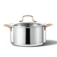thumbnail image 1 of Carote Sopa de Acero Inoxidable de Tres Capas de 8 Cuartos Pots con Tapa, Olla sin Recubrimiento, Olla de Cocción Duradera por Inducción, 1 of 7