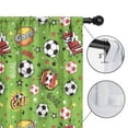 thumbnail image 4 of Blackout Kids Curtains,Green Soccer Comic Pattern Childrens Insulated Curtains Set Of 2,Bedroom Essentials,Toddler Room Decor 42"x54", 4 of 5