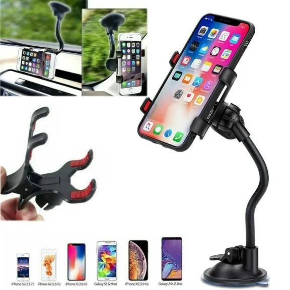 360° Car Windshield Mount Cradle Holder Stand For Mobile Cell Phone Gps Iphone