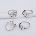 thumbnail image 4 of Qarigey Base de anillo de latón Reemplazo DIY Moda Ajustable Galvanizado Extremo abierto Accesorios de soporte de color sólido Ropa, zapatos y accesorios Miscelánea Blanco Qarigey  AP015944-02, 4 of 6