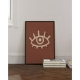 thumbnail image 5 of HAUS AND HUES Boho Posters Mid Century Modern Wall Decor - Abstract Art Boho Art Prints Midcentury Modern Decor Boho Wall Decor Minimalist Dark Clay Eye with Eye Lashes (24x36 Framed Black), 5 of 6