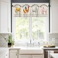 thumbnail image 2 of Hokiten Rod Pocket Curtain Valance, Farmhouse Animals Farmhouse Window Valance for Living Room, Bedroom, Kitchen Watercolor Cow Rooster Sheep Pig 42"W x 12"L, 2 of 8