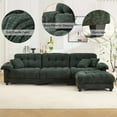 thumbnail image 5 of GNIXUU 123.6 " Cloud Sectional Couches,Modern Convertible Modular Chenille L-Shape Couch with Ottoman,Comfy 3 Seater Sleeper Sofa for Living Room Apartment,Office,Green, 5 of 8