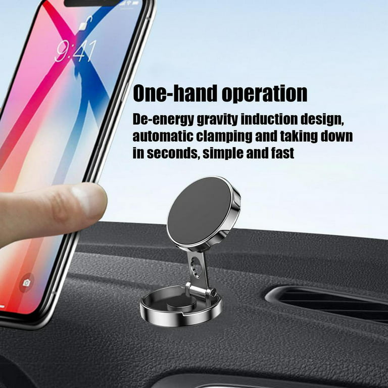 Tohuu Magnetic Car Mount 720-degree Rotation Car Magnetic Phone Mount Car  Phone Holder with 6 Metal Plates & Charging Hole Magnetic Phone Car Mount  carefully 