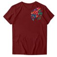 thumbnail image 1 of Pisexur Hauts d'Été pour Femmes, Hauts pour Femmes, Hauts de Sortie pour Femmes, Hauts pour Femmes, Blouse Mode Imprimée à Manches Courtes Col Rond Amusant T-Shirt Vin, TG, 1 of 5