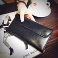 thumbnail image 3 of Cartera larga de marca europea y americana para mujer, de piel auténtica, con hebilla, sencilla, de piel de vaca, para negocios, fina, tarjetero, moderna, 3 of 6