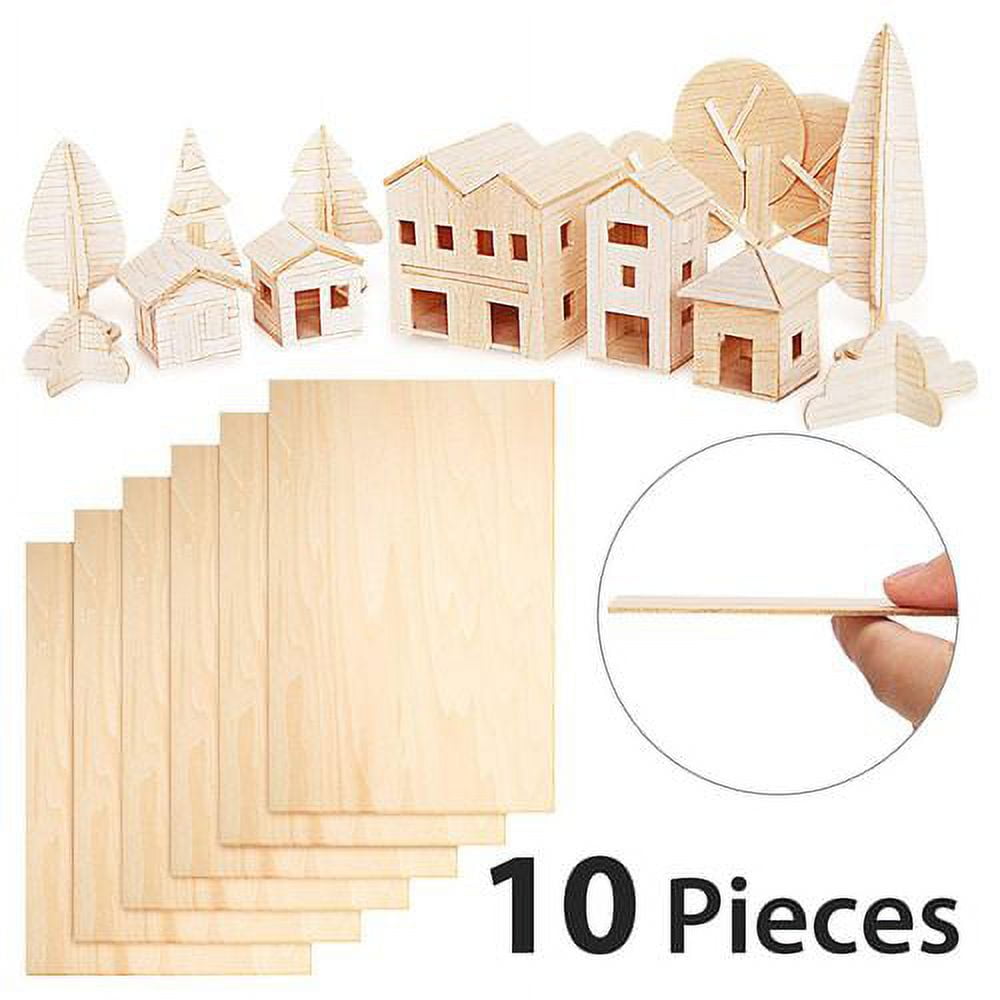 10 Pack Unfinished Wood Sheets,balsa Wood Thin Wood Board For