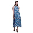 thumbnail image 1 of Bimba Robe Décontractée Longue Dos Nu à Col Halter Imprimée pour Femmes - Moyen, 1 of 6