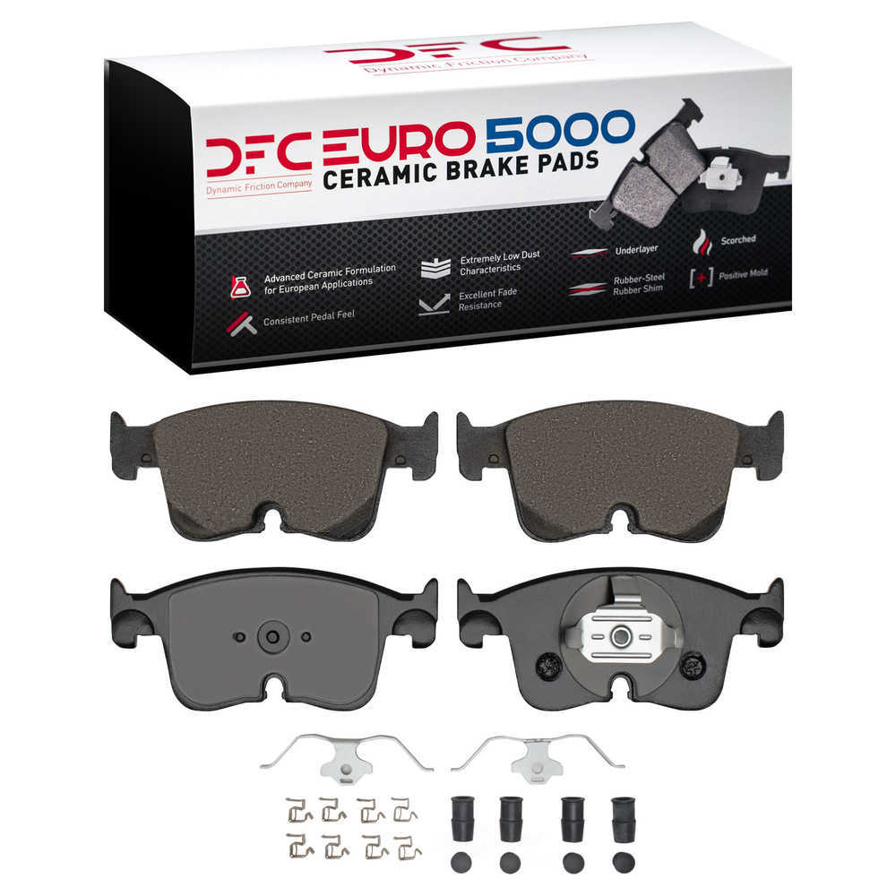 Dynamic Friction Company 1600-2438-01 DFC EURO 5000 Ceramic Brake Pads and Hardware Kit