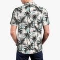 thumbnail image 5 of Xecao Hawaii Palms for Mens' Casual Short Sleeve Button-Down Polo Shirts for a Classic Golf Look, 5 of 9