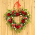 thumbnail image 2 of Romántico Corazón Coronas Colgante de pared Arte Decorativo 40 cm Decoración Jardín Rosa para el Valentín Puerta de entrada Accesorios para Sunnimix corona en forma de corazon, 2 of 8