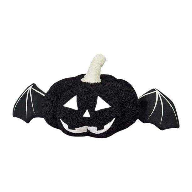 Cojín decorativo de calabaza de Halloween para sofá, decoración creativa de Halloween Negro