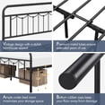 thumbnail image 4 of Topeakmart Metal Platform Bed with Headboard and Footboard, Full Size, Matte Black, 4 of 7