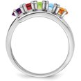 thumbnail image 2 of 14k White Gold Polished 5-Stone Mothers Ring Mounting no stones included - 3.8gm, 2 of 8