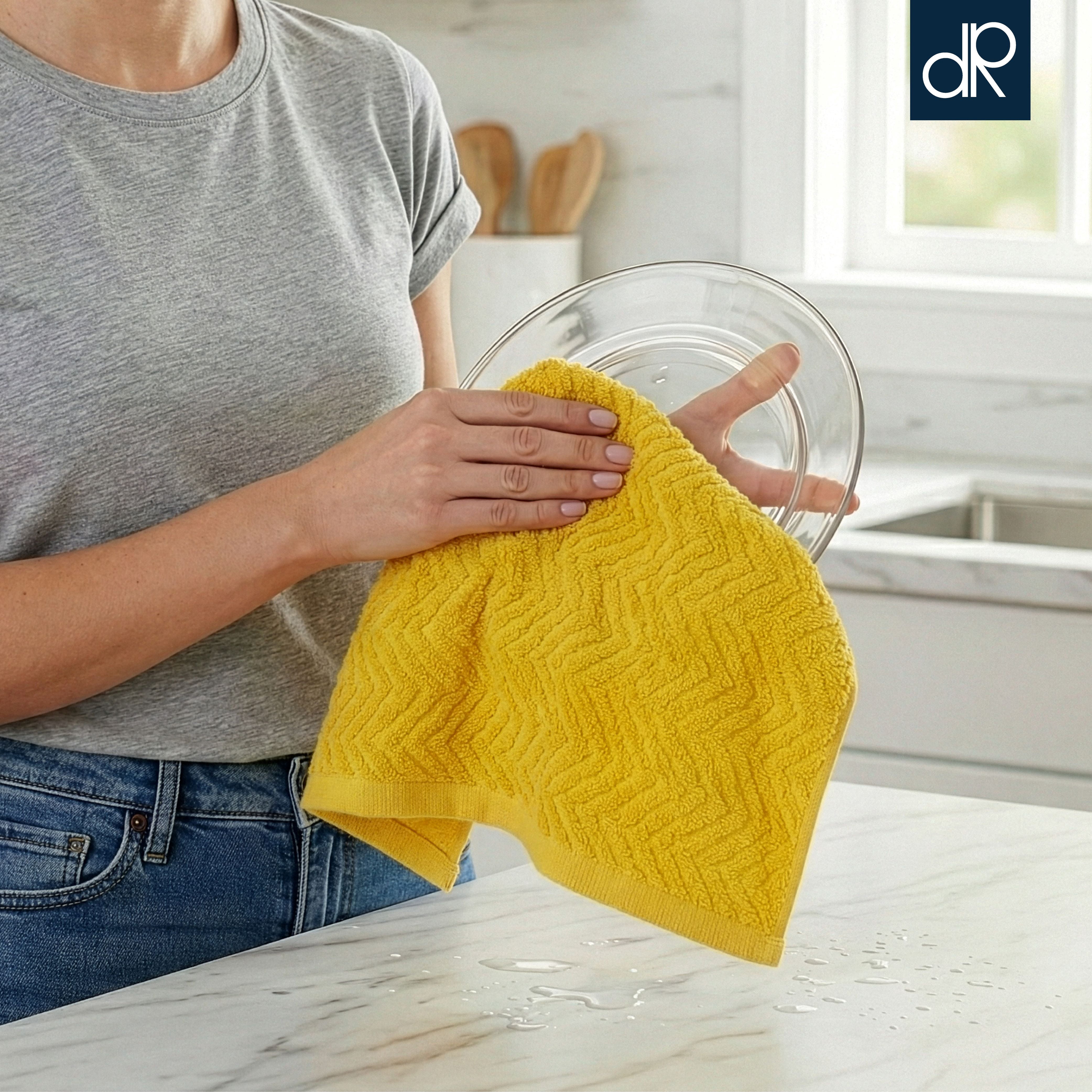 DecorRack Large Kitchen Towels Set of 4, Dish Towels, 100% Cotton, 15" x 25" Quick Drying Hand Kitchen Towels, Fall Assorted (4 Pack)