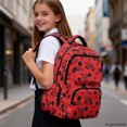 thumbnail image 6 of FUIALDOLG Ladybug Print Bookbag with Lightweight, Durable multi-tasche 17 Inch School Bag for Back to School Elementary, 6 of 8