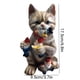 thumbnail image 3 of Estatua De Gato Estatuas de gnomos que comen gatos, adorno decorativo para jardín, divertido para decoración de jardín, 3 of 9