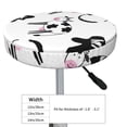 thumbnail image 4 of Easygdp Cute Cow And Milk Stains Easy To Install Bar Chair Cover&Cound Chair Cover&Elastic Stool Cover, Washable&Bottom With Elastic Edge - 14 Inch, 4 of 7