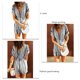 thumbnail image 4 of Mujeres corto jumpsuit V cuello shirred cintura rayas impreso mujer corto jumpsuit para oficina, 4 of 5