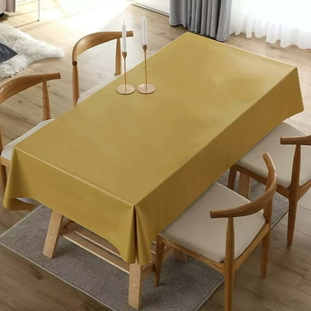 

UMMH Waterproof Rectangle Tablecloth 47x63 inch Heavy Duty Vinyl Table Cloth Oil-Proof Solid Color Wipeable Tablecloths Stain Resistant Washable Table Covers for Indoor Outdoor