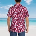 thumbnail image 6 of Xecao Rose Flowers print Hawaiian shirt - a stylish short-sleeve button-down for men, perfect for casual beach and tropical outings., 6 of 9