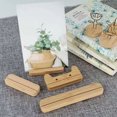 thumbnail image 3 of Zootealy Card Holder Bamboo Card Holder Table Accessories Card Holder Table Stationery Box - Photo Card Holder Organizer Nature Photo Card Holder, 3 of 6