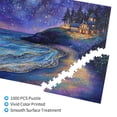 thumbnail image 3 of 1000 PCS Starry Sky Beach Cottage 1000 Piece whimsical Jigsaw Puzzles,Stress relieving pleasure,Great for Relaxation and Display for Puzzle Lover,Imaginative beach cottage wooden puzzle as home decor, 3 of 6