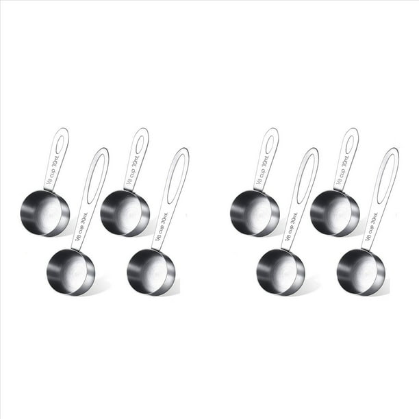Cucharas Medidoras de Café de Acero Inoxidable para Café, Té, Azúcar y Leche, 8 Piezas, 30 Ml