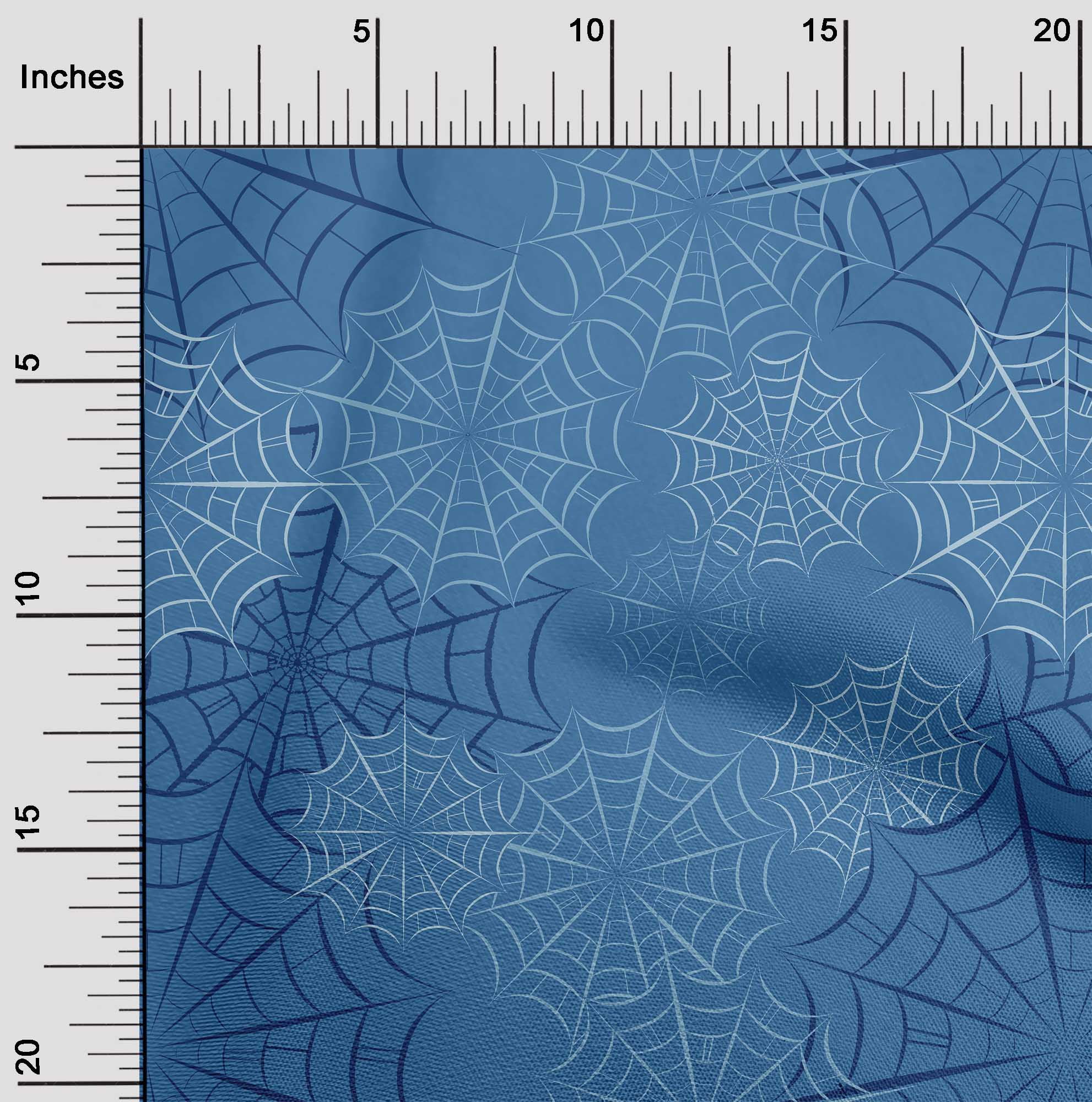 oneOone Cotton Poplin Blue Fabric Halloween Craft Projects Decor Fabric Printed By The Yard 56 Inch Wide