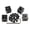 Cube Corner-Black-4PCS, variant on 4PCS Black Corner Bracket Cube (20x20x20mm) for 6mm Slot Aluminum Extrusion Profile 2020 Series (Cube Corner)